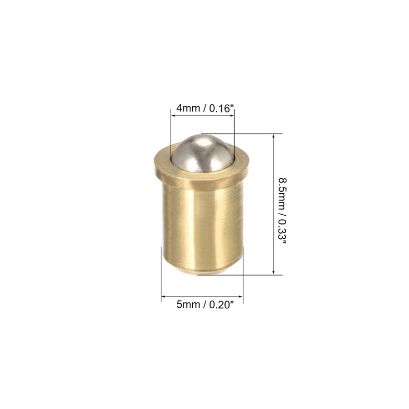 sourcing map Door Cupboard Drawer Brass Ball Catch Lock 5