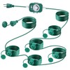 Feekoon 30 Ft Outdoor Extension Cord with Outlet Timer, Evenly