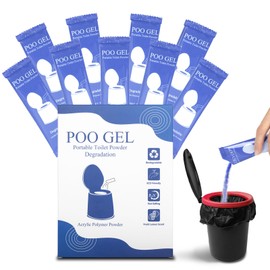POO GEL Portable Toilet Gel, for Portable Toilet, Eco Absorbent Gel Camping Toilet Powder for Potty Bags, Portable Toilet Absorbent Gel Powder for Camping Hiking (20g / 20pcs)