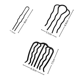 YFFSFDC Ball Wrap Comb, Set of 13, Inner Hair Accessories, Buns, Hair Ornament, Hair Pin, Ball Wrap Comb, Simple, Hair Arrangement, Weddings, School Entrance Ceremonies, Graduation Ceremonies, Banquets, Black