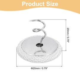 QUARKZMAN Pack of 24 Upholstery Pins Twist Pin, 20 mm Bed Skirt Pins Fabric Covered Button Twist Pins for Covers Bed Skirt Armchair Caddies Furniture Cover White