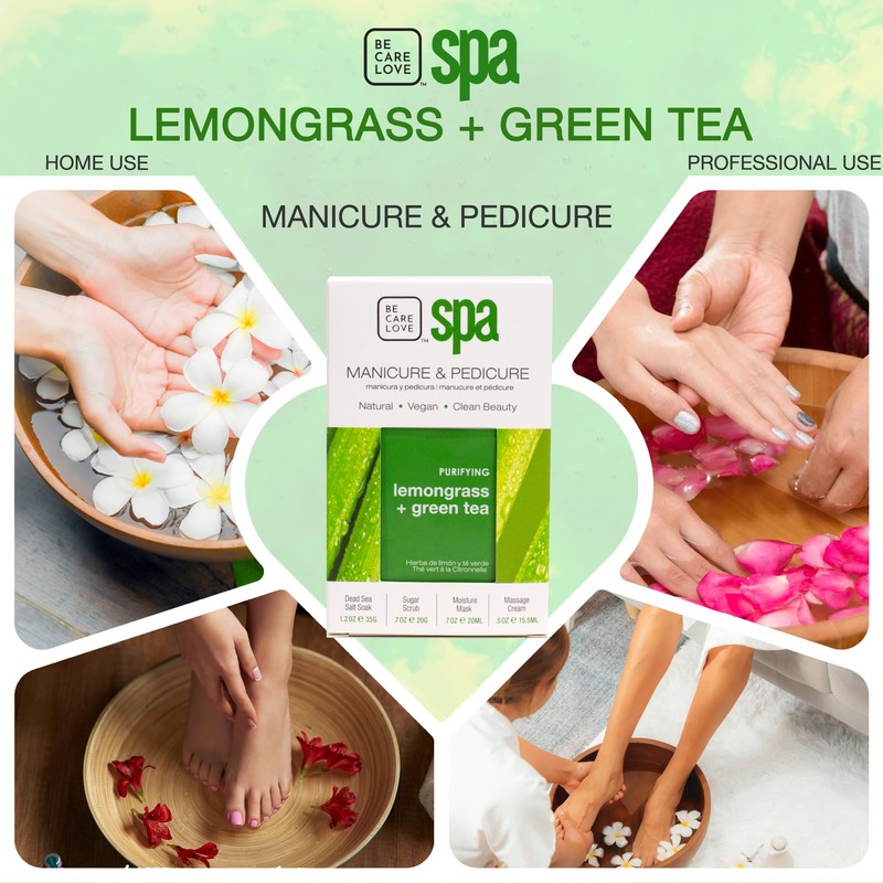 Lemongrass + Green Tea 4-in-1 Manicure & Pedicure Spa Set