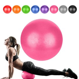 Small Pilates Ball, Therapy Ball, Mini Workout Ball, Core Ball, 9 Inch Small Exercise Ball, Mini Bender Ball, Pilates, Yoga, Workout, Bender, Core Training and Physical Therapy, Improves Balance - Color: Gray Ball