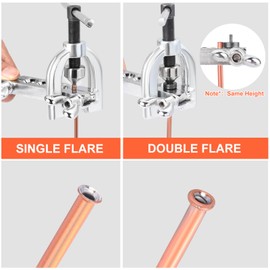 JINGTAO88 Brake Line Kit, 3/16" Brake Line Flaring Tool Kit, Copper Coated Brake Line (With 16 Fittings and 4 Threads Unions) and Double & Single Flare Tool (With Tube Cutter And 5 Adapters)