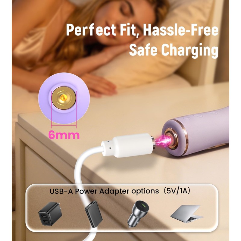 Yaekea 2.7Ft Magnetic USB DC Charger Cable 6mm Single-Pin Replacement