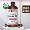 Castor Oil Organic Cold Pressed Unrefined Glass Bottle, 16 Fl