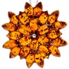 Genuine Cognac Baltic Amber & Sterling Silver Unusual Pendant without