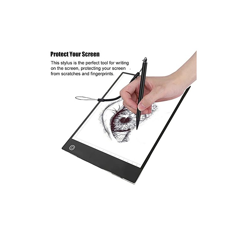 Resistive Hard-Tip Pen with Spring Rope, Compatible with Resistive Touch