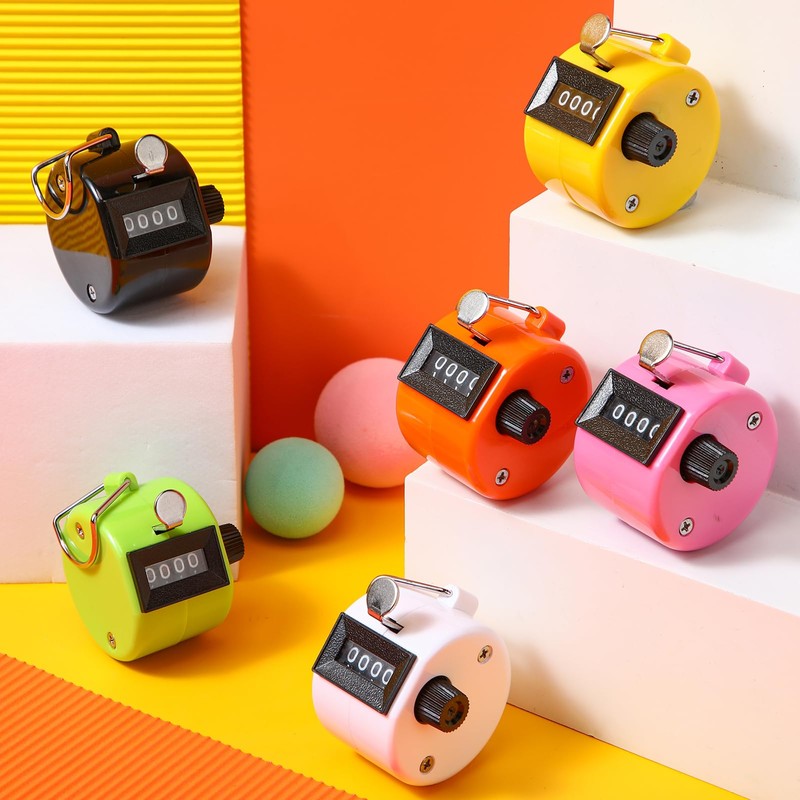 TOODOO 6 Pack Hand Tally Counter 4 Digit Mechanical Palm