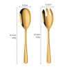 Salad Spoon and Salad Fork Gold Salad Servers Set of