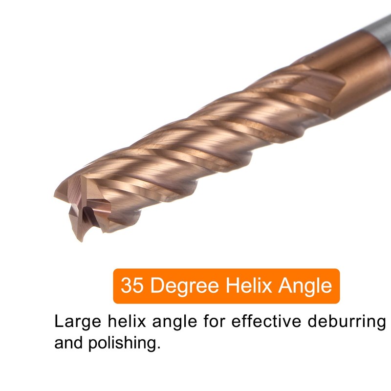 sourcing map 2pcs Carbide Square End Mills 8mm (5/16") Dia