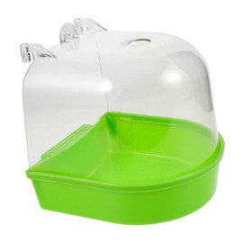 Levemolo Parrot Bath Box Leak Shower Tub for Birds Easy Install Parakeet Bathing Accessory for Bird Cages Durable Parrot Supplies for Canaries and Lovebirds