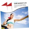 Kisangel 4 Pack Solid Iron Stick Triangle Flags Shot Put