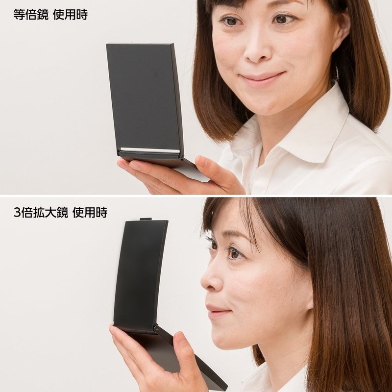 napyuamira- Double-Sided Square konpakutonapyuamira- 3 Times Black AM – 23BK