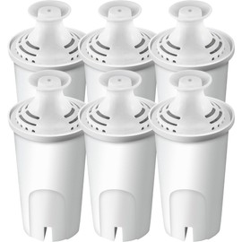 Replacement for Brita Water Filter Pitchers Dispensers, Classic 35557, Ob03, Mavea 107007- BPA-Free, Reduce Tds - 6 Filters for Pitchers- by TOMOON