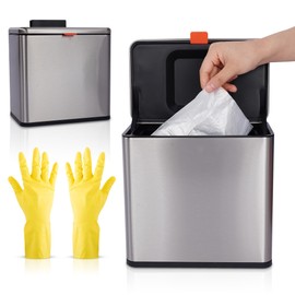 Sanitary Napkin Receptacle 4 Pack - Wall Mounted Tampon Disposal Bin - Stainless Steel Clean & Odor-Free Restroom Solution for Home, Office & Public Restrooms