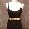 Live It Style It Womens Metal Waist Belt Mirror Wide