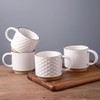 GBHOME 12OZ Stackable Coffee Mugs, Ceramic Coffee Mugs with Texture