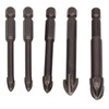 5Pcs Cross Tile Drill Bit Carbide Hex Shank Drills Bits