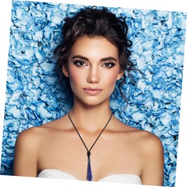 Baluue 4pcs Beautiful Crystal Necklace Jewelry Fashion Pendant for Women Girls Natural Crystal Pendant Luster