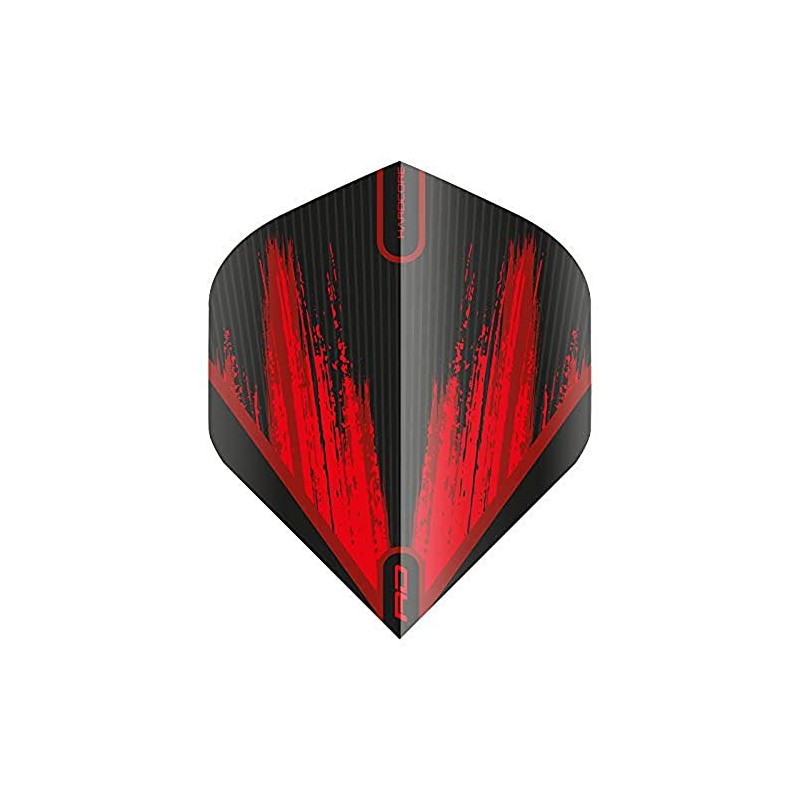 RED DRAGON Hardcore Radical Black & Red Dart Flights -