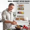 Spice Rack Organizer Wall Mount, 4 Pack Black Seasoning Rack