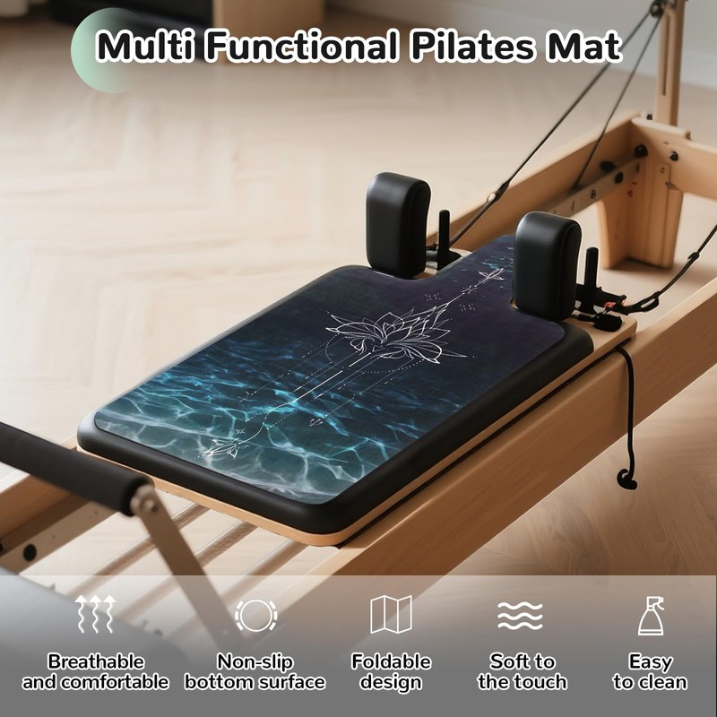 Non-Slip Pilates Reformer Mat Cover, 39 x 23” Pilates Towel
