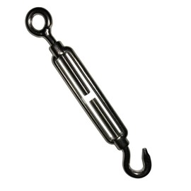 Turnbuckle M5 Form C Eyelet Hook 1 Piece Stainless Steel EN 1.4401 Tensioning Screw A4 NIRO, Nirosta