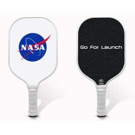 TigerTail Sports NASA Go for Launch Design Pickleball Paddle, USA Pickleball Approved, White Trim