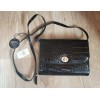 Samantha Brown To-Go Faux Croco Wallet Crossbody Black NWT