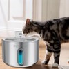 BoBoTails Pet Water Fountain, Automatic Cat Water Dispenser, White (Silver,
