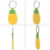 [AYOMI] Leather Yellow Pineapple Keychain Purse Bag Charm Car Cell