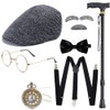 Gionforsy Old Man Costume Accessories Set Grandpa Accessories Set 1920s