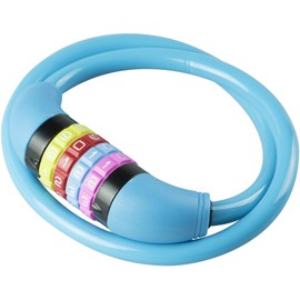 Burg Wächter Lucchetto da Bici per Bambini con Combinazione Numerica, 210 C 65 Kids, Acciaio, Blu
