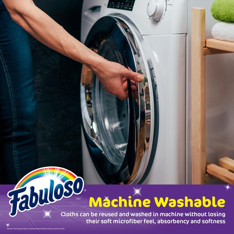 Fabuloso Microfiber Cleaning Cloths for Home & Car, Lint-Free Scratch-Free