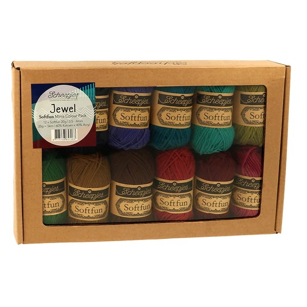 Scheepjes Yarn Softfun 12 x 20g skeins Color Pack (65706