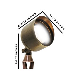 Westgate Lighting LED Landscape Spot Lights - Brass Construction - PAR36 Not Included - Antique Bronze Finish - Well Lights