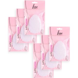 Fine Lines - Exfoliating Face Scrub Sponge, Pack of 6 | Face Scrubber Tear Drop Sponge | Face Shower Sponge for Cleansing, Ideal Before Makeup | Travel Face Wash Exfoliating Sponge for Women and Men