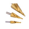Sivitec 3PCS Step HSS 4341 Metric Round Shank Spiral Flute