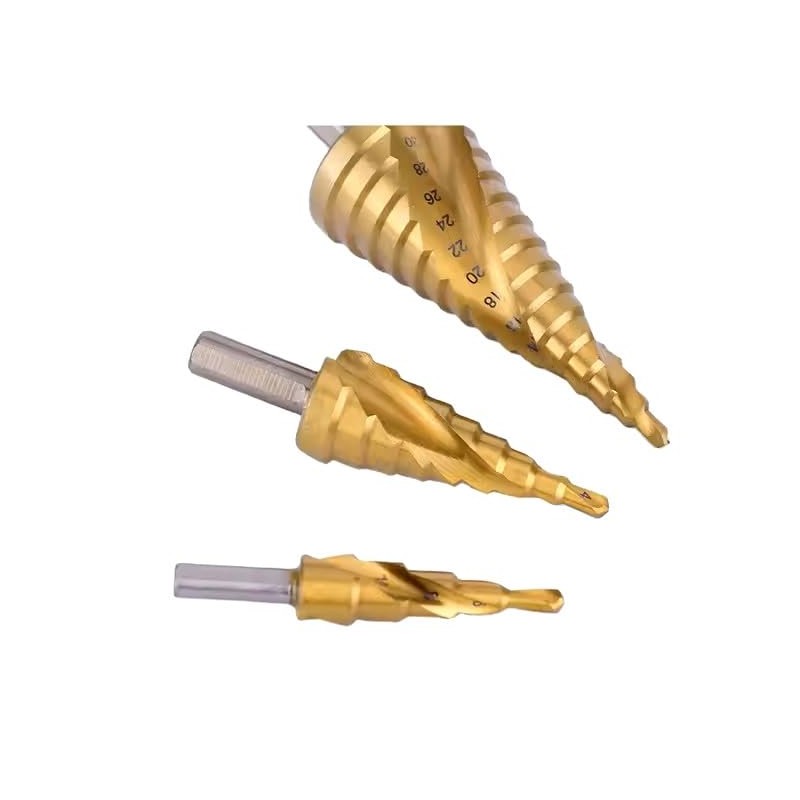 Sivitec 3PCS Step HSS 4341 Metric Round Shank Spiral Flute