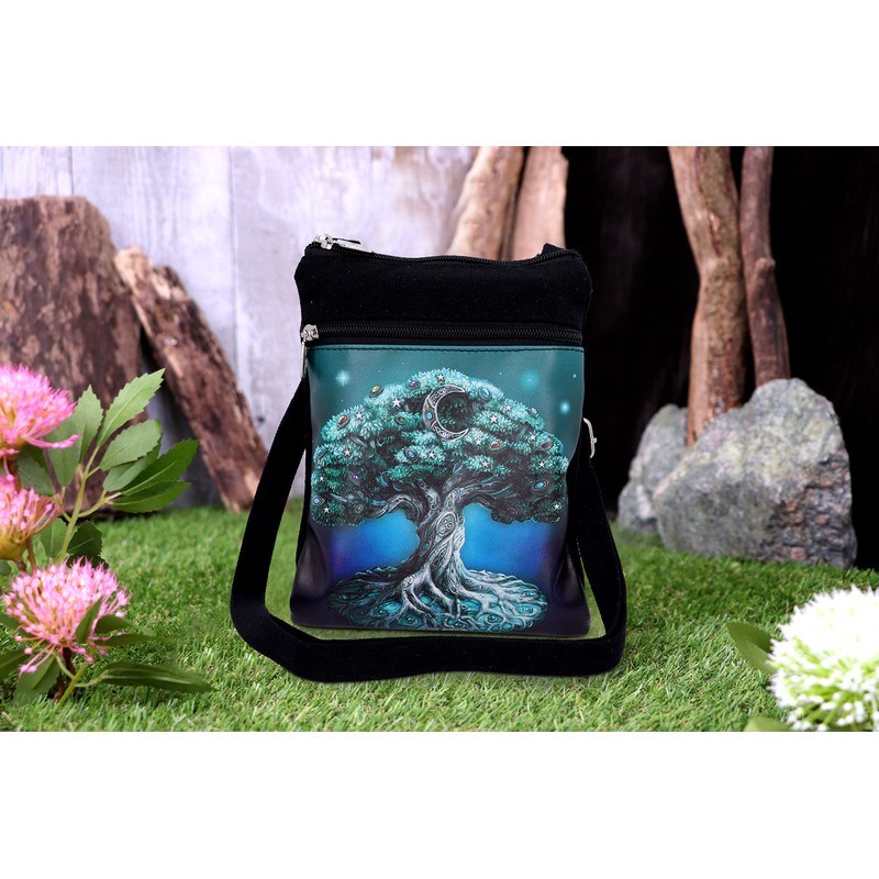 Nemesis Now Tree of Life Shoulder Bag, Black, 23 cm,