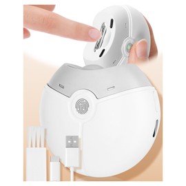 OUKEELAR Electric Nail Clipper Baby Nail Clippers with Light and Nail Clip Storage, Clip and Polish in 1, Rechargeable & 2 Speeds Automatic Nail Clipper for Adults, Seniors, Babies, Children