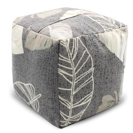 CERAYOU Decorative Weighted Door Stopper, Fabric Door Stop with Handle, Square Cube Heavy Duty Door Floor Stop Wall Protectors for Home Office Bedroom Living Room Exterior Doors, Gray Feather