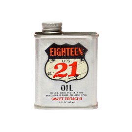 18.21 Man Made Aceite para Cabello, Piel y Barba, Aroma Tabaco Dulce, con Aceites de Ricino, Jojoba y Argán, 2 oz | Aroma Sweet Tobacco, No Grasoso, C
