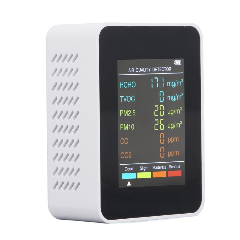 Air Quality Monitor Portable LCD Backlight Screen CO2 TVOC HCHO