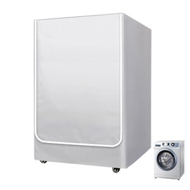 High Quality Front Loader Washing Machine Cover Waterproof and Dustproof Protector for Silver Coated Oxford Fabric Zip and Velcro Fastener Large 51-57 x 60 x 85 cm