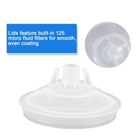 Disposable Paint Gun Cups Spray Gun Cup Liners and Lid System 20 Ounce (600ml) Paint Sprayer Mixing Cup for HVLP Spray Gun 10 Cup Liners, 10 Lids with Strainer, 1 Hard Cup with Retainer Ring, 2 Plugs