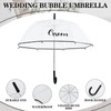 Sunnymove 2 Clear Wedding Umbrellas, Large Bubble Wedding Umbrella for