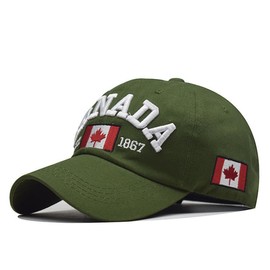 BAIMORE Canada Flag Hat Maple Leaf Embroidered Baseball Cap Adjustable Summer Cotton Women's Men's