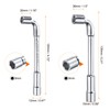 HARFINGTON 2pcs L Shaped Angled Hex Socket Wrench 8mm 9mm